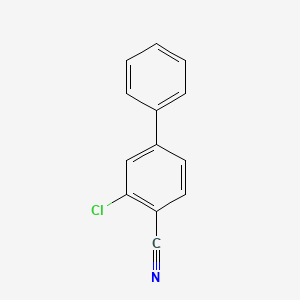 3-Chloro-[1,1'-biphenyl]-4-carbonitrile chemical structure (CAS 5435-92-7)