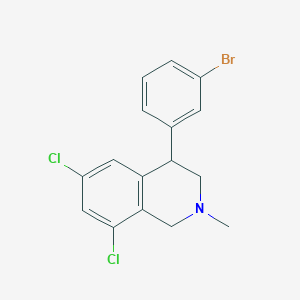 4-(3-Bromophenyl)-6,8-dichloro-2-methyl-1,2,3,4-tetrahydroisoquinoline chemical structure (CAS 543737-10-6)