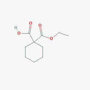 1,1-Cyclohexanedicarboxylic acid 1-ethyl ester chemical structure (CAS 54379-17-8)