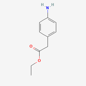Ethyl 4-aminophenylacetate chemical structure (CAS 5438-70-0)