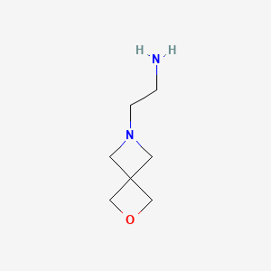 2-(2-Oxa-6-azaspiro[3.3]heptan-6-yl)ethanamine chemical structure (CAS 54384-40-6)