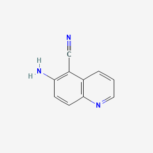 6-Aminoquinoline-5-carbonitrile chemical structure (CAS 54398-51-5)