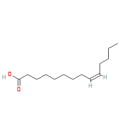 (Z)-9-Tetradecenoic acid chemical structure (CAS 544-64-9)
