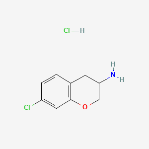 7-Chlorochroman-3-amine hydrochloride chemical structure (CAS 54445-02-2)