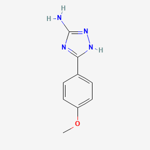 5-(4-Methoxyphenyl)-4H-1,2,4-triazol-3-amine chemical structure (CAS 54464-14-1)