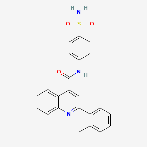N-(4-sulfamoylphenyl)-2-(o-tolyl)quinoline-4-carboxamide chemical structure (CAS 544670-38-4)