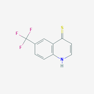 6-(Trifluoromethyl)quinoline-4-thiol chemical structure (CAS 544716-08-7)