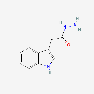 2-(1H-Indol-3-yl)acetohydrazide chemical structure (CAS 5448-47-5)