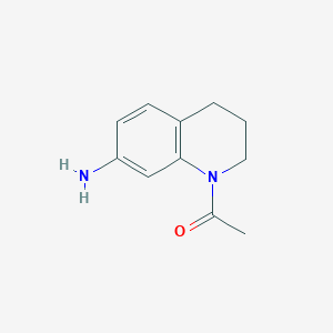 1-(7-Amino-3,4-dihydroquinolin-1(2H)-yl)ethanone chemical structure (CAS 545394-33-0)