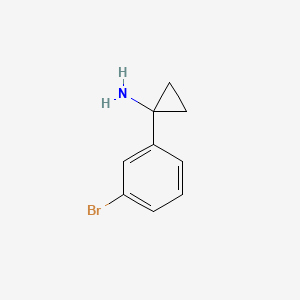 1-(3-Bromophenyl)cyclopropanamine chemical structure (CAS 546115-65-5)
