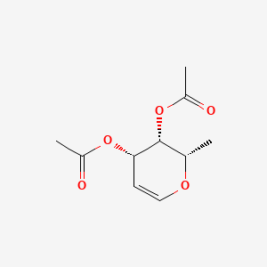 (2S,3R,4S)-2-Methyl-3,4-dihydro-2H-pyran-3,4-diyl diacetate chemical structure (CAS 54621-94-2)