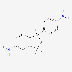 1-(4-Aminophenyl)-1,3,3-trimethyl-2,3-dihydro-1H-inden-5-amine chemical structure (CAS 54628-89-6)