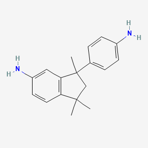 3-(4-Aminophenyl)-1,1,3-trimethyl-2,3-dihydro-1H-inden-5-amine chemical structure (CAS 54628-90-9)