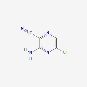 3-Amino-5-chloropyrazine-2-carbonitrile chemical structure (CAS 54632-11-0)