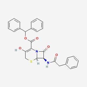 (6R,7R)-Benzhydryl 3-hydroxy-8-oxo-7-(2-phenylacetamido)-5-thia-1-azabicyclo[4.2.0]oct-2-ene-2-carboxylate chemical structure (CAS 54639-48-4)