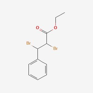 Ethyl 2,3-dibromo-3-phenylpropanoate chemical structure (CAS 5464-70-0)