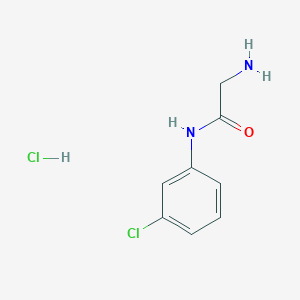 2-Amino-N-(3-chlorophenyl)acetamide hydrochloride chemical structure (CAS 54643-68-4)