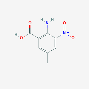 2-Amino-5-methyl-3-nitrobenzoic acid chemical structure (CAS 5465-34-9)