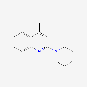 4-Methyl-2-(piperidin-1-yl)quinoline chemical structure (CAS 5465-86-1)