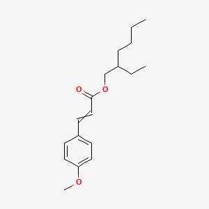 2-Ethylhexyl 3-(4-methoxyphenyl)acrylate chemical structure (CAS 5466-77-3)