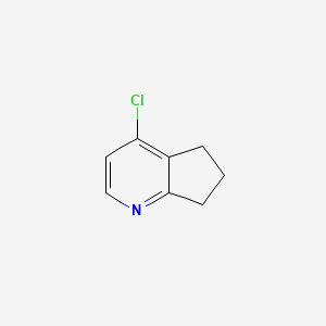 4-Chloro-6,7-dihydro-5H-cyclopenta[b]pyridine chemical structure (CAS 54664-55-0)