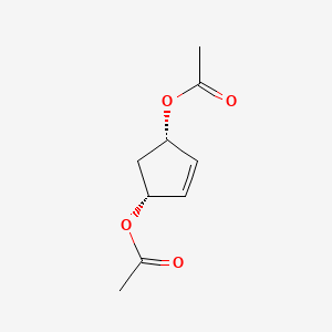 (1R,3S)-rel-Cyclopent-4-ene-1,3-diyl diacetate chemical structure (CAS 54664-61-8)