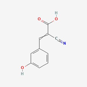 2-Cyano-3-(3-hydroxyphenyl)acrylic acid chemical structure (CAS 54673-07-3)