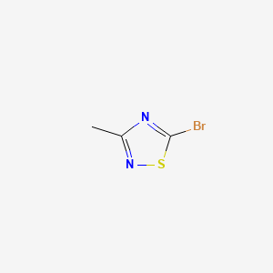 5-Bromo-3-methyl-1,2,4-thiadiazole chemical structure (CAS 54681-68-4)