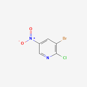 3-Bromo-2-chloro-5-nitropyridine chemical structure (CAS 5470-17-7)