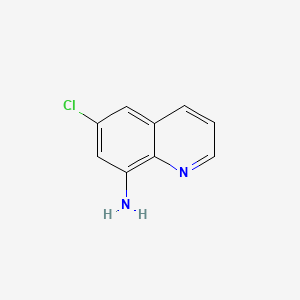 6-Chloroquinolin-8-amine chemical structure (CAS 5470-75-7)