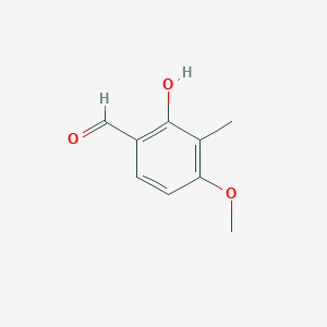 2-Hydroxy-4-methoxy-3-methylbenzaldehyde chemical structure (CAS 54700-36-6)