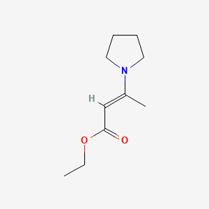 (E)-Ethyl 3-(pyrrolidin-1-yl)but-2-enoate chemical structure (CAS 54716-02-8)