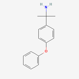 2-(4-Phenoxyphenyl)propan-2-amine chemical structure (CAS 54737-66-5)