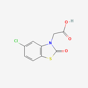 2-(5-Chloro-2-oxobenzo[d]thiazol-3(2H)-yl)acetic acid chemical structure (CAS 54769-25-4)