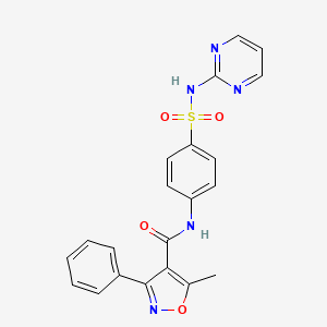 5-Methyl-3-phenyl-N-(4-(N-(pyrimidin-2-yl)sulfamoyl)phenyl)isoxazole-4-carboxamide chemical structure (CAS 547704-53-0)