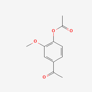 4-Acetyl-2-methoxyphenyl acetate chemical structure (CAS 54771-60-7)