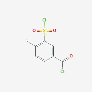 3-(Chlorosulfonyl)-4-methylbenzoyl chloride chemical structure (CAS 547739-67-3)