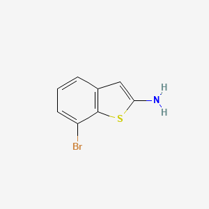 7-Bromobenzo[b]thiophen-2-amine chemical structure (CAS 547766-28-9)