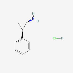 (1R,2R)-rel-2-Phenylcyclopropanamine hydrochloride chemical structure (CAS 54779-58-7)
