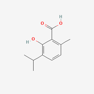 2-Hydroxy-3-isopropyl-6-methylbenzoic acid chemical structure (CAS 548-51-6)