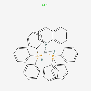 Naphthalen-1-ylbis(triphenylphosphoranyl)nickel(IV) chloride chemical structure (CAS 54806-25-6)