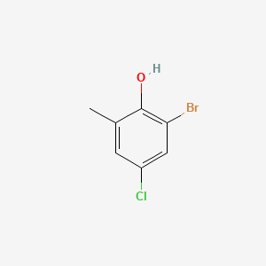 2-Bromo-4-chloro-6-methylphenol chemical structure (CAS 54852-68-5)
