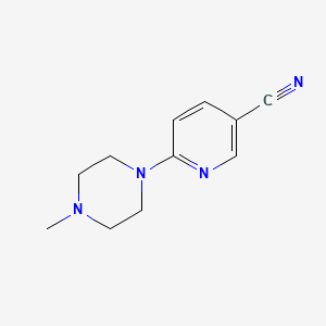 6-(4-Methylpiperazin-1-yl)nicotinonitrile chemical structure (CAS 54864-89-0)