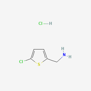 (5-Chlorothiophen-2-yl)methanamine hydrochloride chemical structure (CAS 548772-41-4)