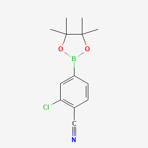 2-Chloro-4-(4,4,5,5-tetramethyl-1,3,2-dioxaborolan-2-yl)benzonitrile chemical structure (CAS 548797-51-9)