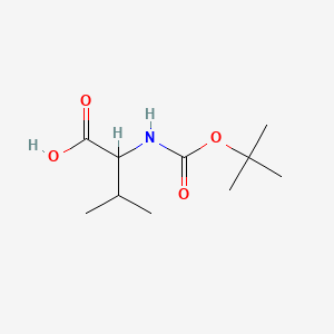 2-((tert-Butoxycarbonyl)amino)-3-methylbutanoic acid chemical structure (CAS 54895-12-4)
