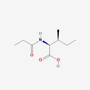 (2S,3S)-3-Methyl-2-propanamidopentanoic acid chemical structure (CAS 54915-70-7)