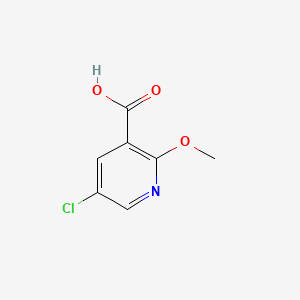 5-Chloro-2-methoxynicotinic acid chemical structure (CAS 54916-65-3)