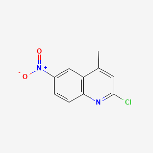 2-Chloro-4-methyl-6-nitroquinoline chemical structure (CAS 54965-59-2)