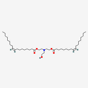 (Z)-((2-Hydroxyethyl)azanediyl)bis(ethane-2,1-diyl) dioleate chemical structure (CAS 54999-00-7)